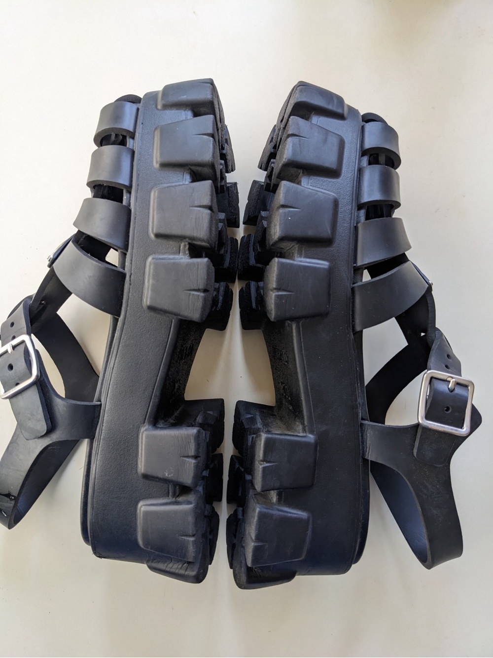 Prada Monolith Rubber Sandals - Picture 5 of 10